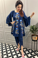 Blue Floral Work Set